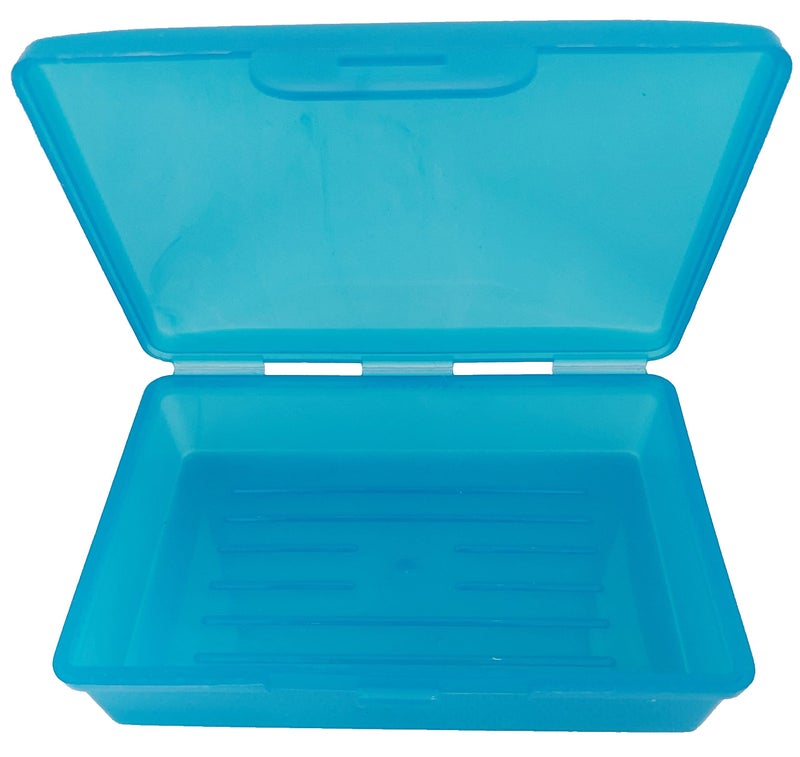 American Comb: Soap Box 1 Ct Aqua - Made in The USA - Soapbox with Hinged Lid and Secure Latch - Image 4